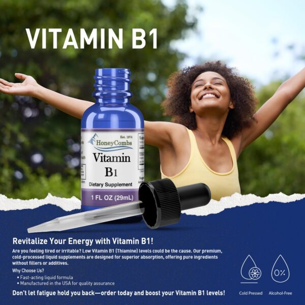 Version 1.0.0 Cerca frasco vitamina B1 líquida HoneyCombs 1oz sin alcohol