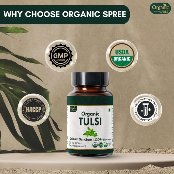 Cerrado paquete de 2 tabletas Tulsi Organic Spree para bienestar