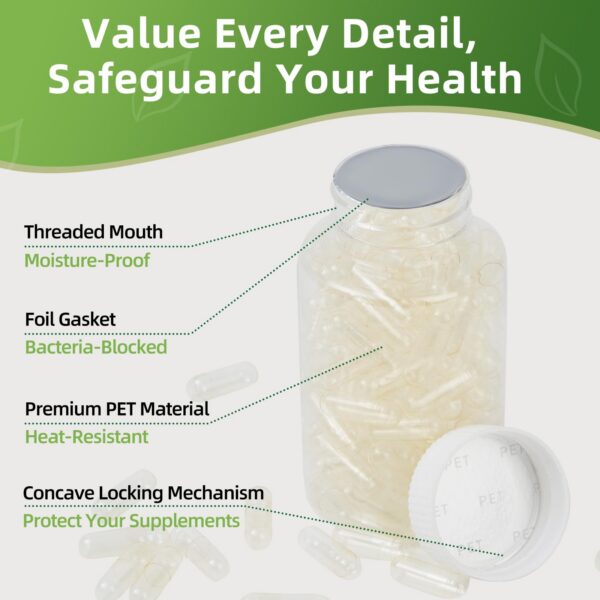 cierre seguro para cápsulas vacías