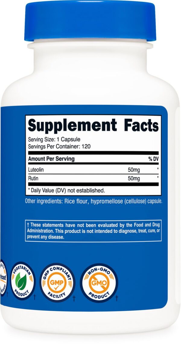 Certificación de Luteolina con Rutina Nutricost