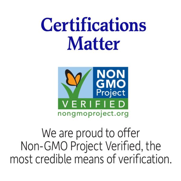 Certificación NSF sin gluten lácteos ni soya en probióticos Garden of Life