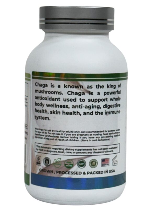 Chaga en cápsulas para apoyo digestivo y antioxidante