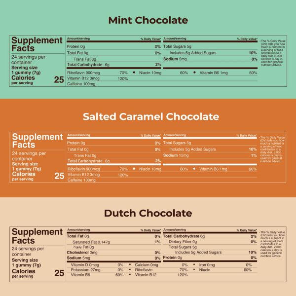 Chicles vegan sin gluten para energía y concentración con cafeína