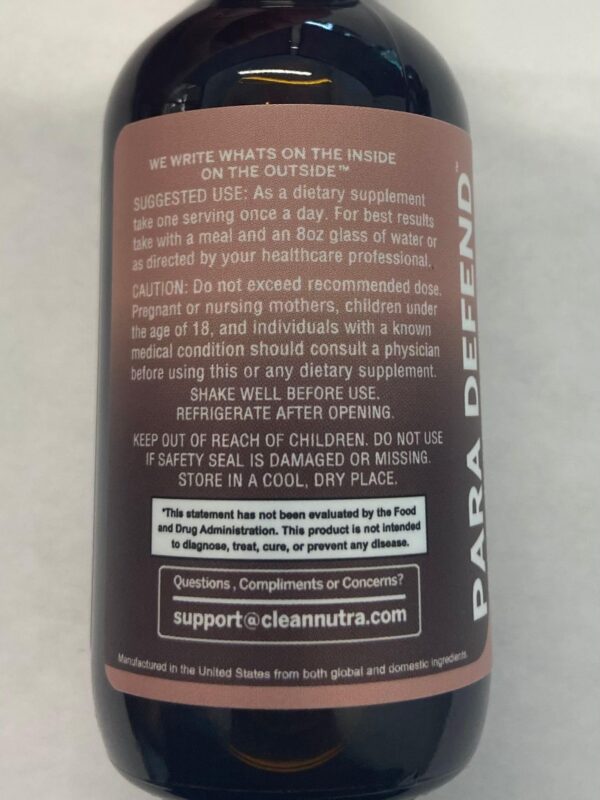 Cierre botella gotas Wormwood y Nogal Negro Clean Nutra