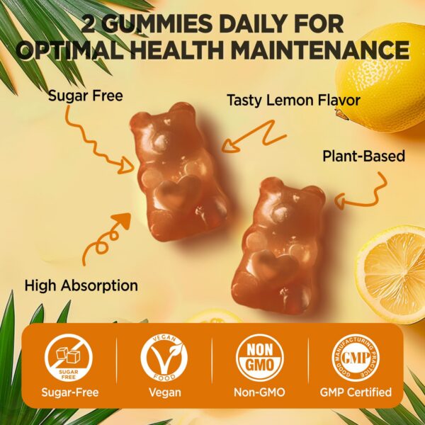 Cierre paquete gomitas HOLLEGEND para fortalecimiento capilar