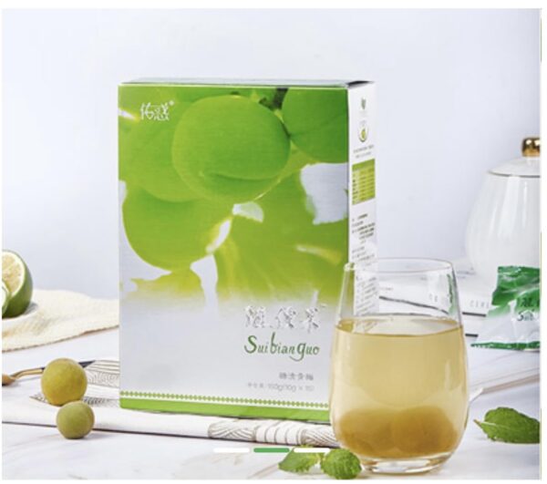 Ciruelas verdes fermentadas sin conservantes aptas para veganos