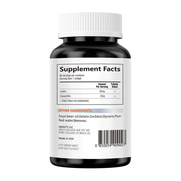 Garantía de calidad del producto luteína zeaxantina