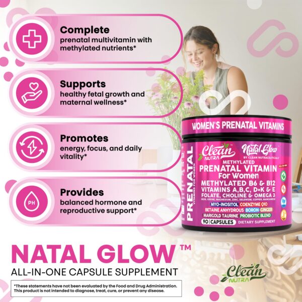 Presentación de Natal Glow Prenatal en caja