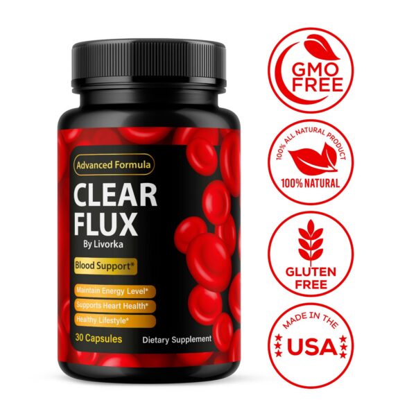 Clear Flux cápsulas LIVORKA vista arriba