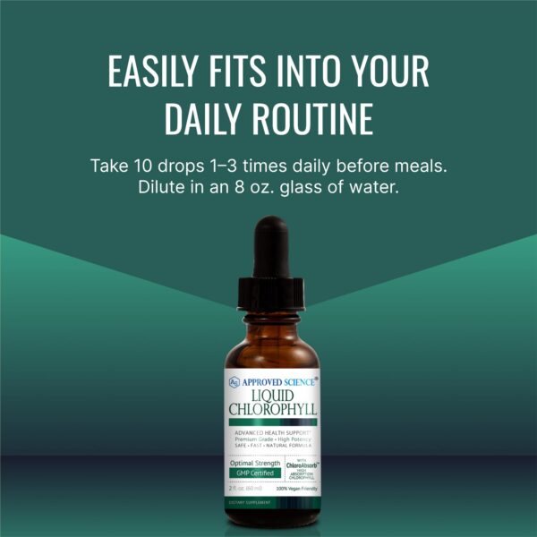 Clorofila líquida Approved Science lado frontal
