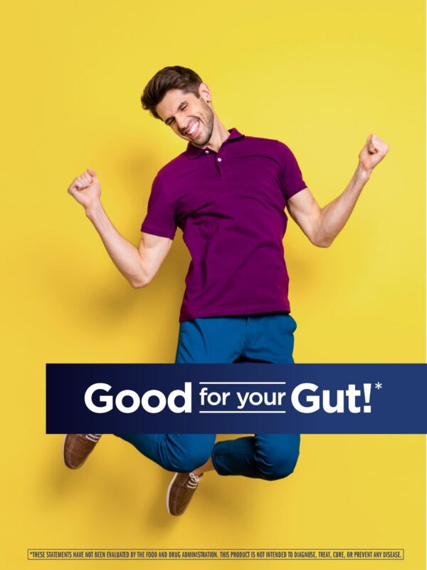 Close-up cápsulas veganas Renew Life Ultimate Flora para digestión masculina