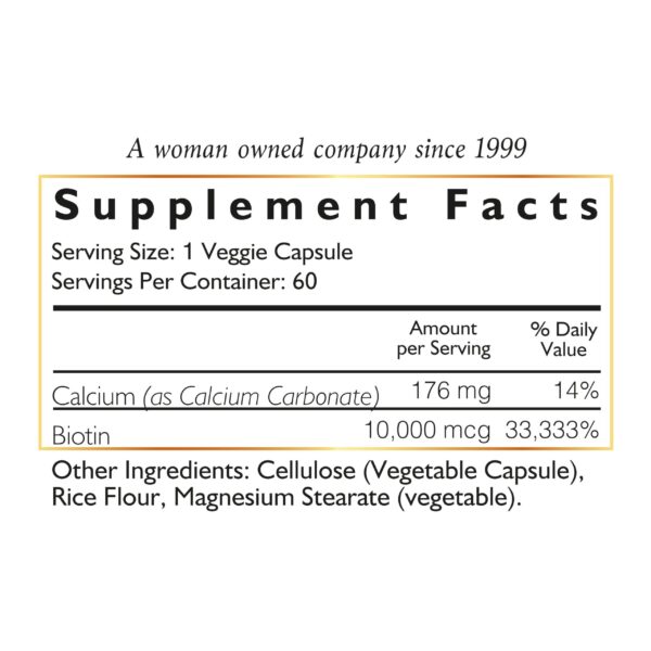 Vista lateral del envase Biotina Molecular