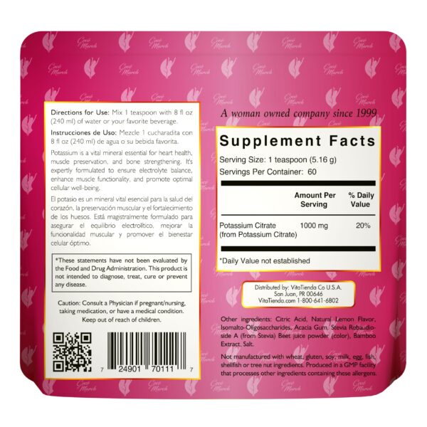 Información de peso en Pink Potassium