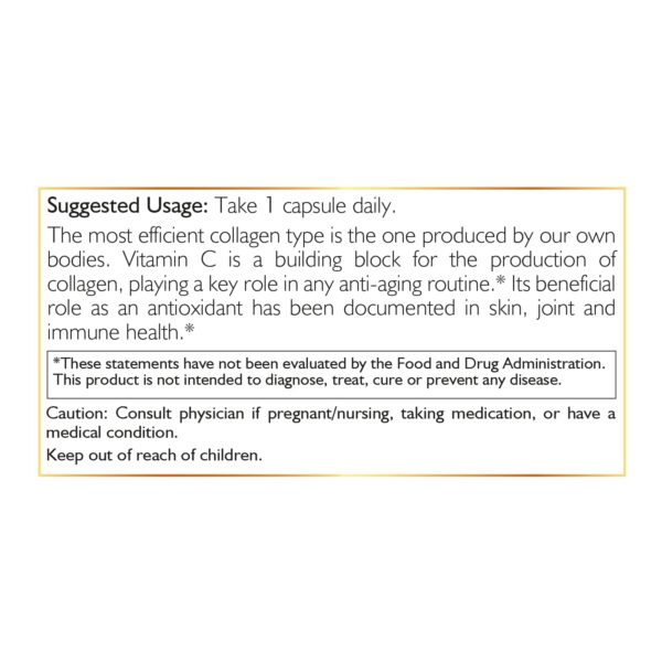 Frente de la caja de Vitamina C