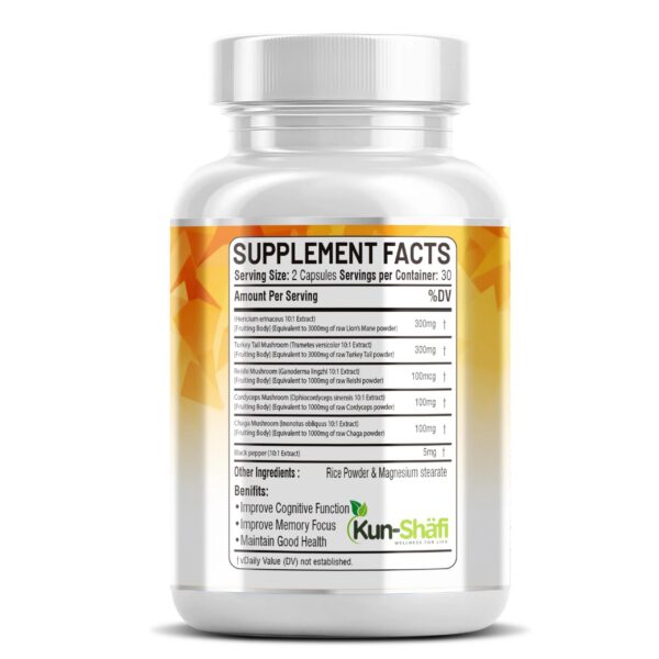 Comparación del Suplemento de Hongos 20en1 kun shafi
