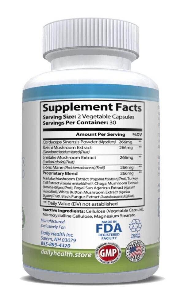 Complejo de 10 Hongos para salud energética y respiratoria