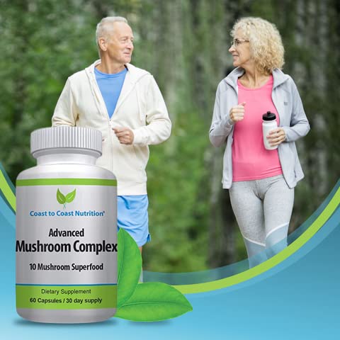 Complejo de Hongos Coast to Coast Nutrition con certificaciones