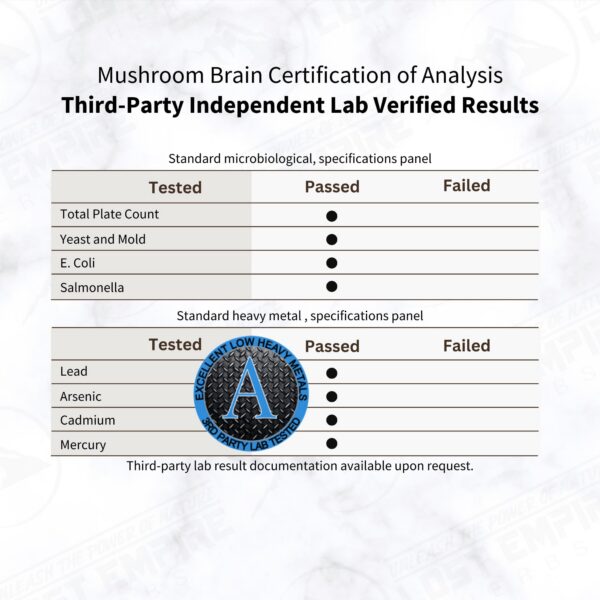Complemento natural con hongos orgánicos para salud cerebral Mushroom Brain