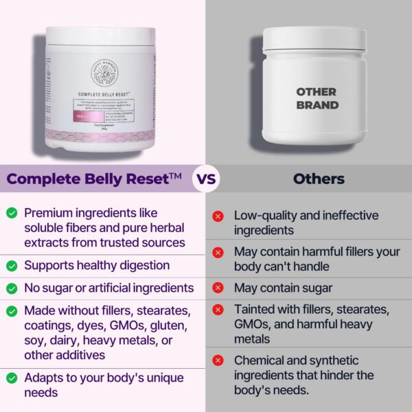 Complete Belly Reset polvo sabor vainilla para digestión hombres y mujeres