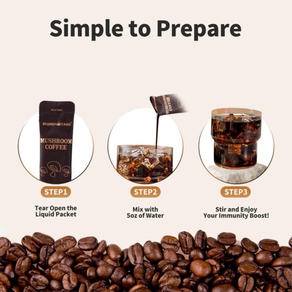 Concentrado natural café arábica con hongos para apoyo inmunológico