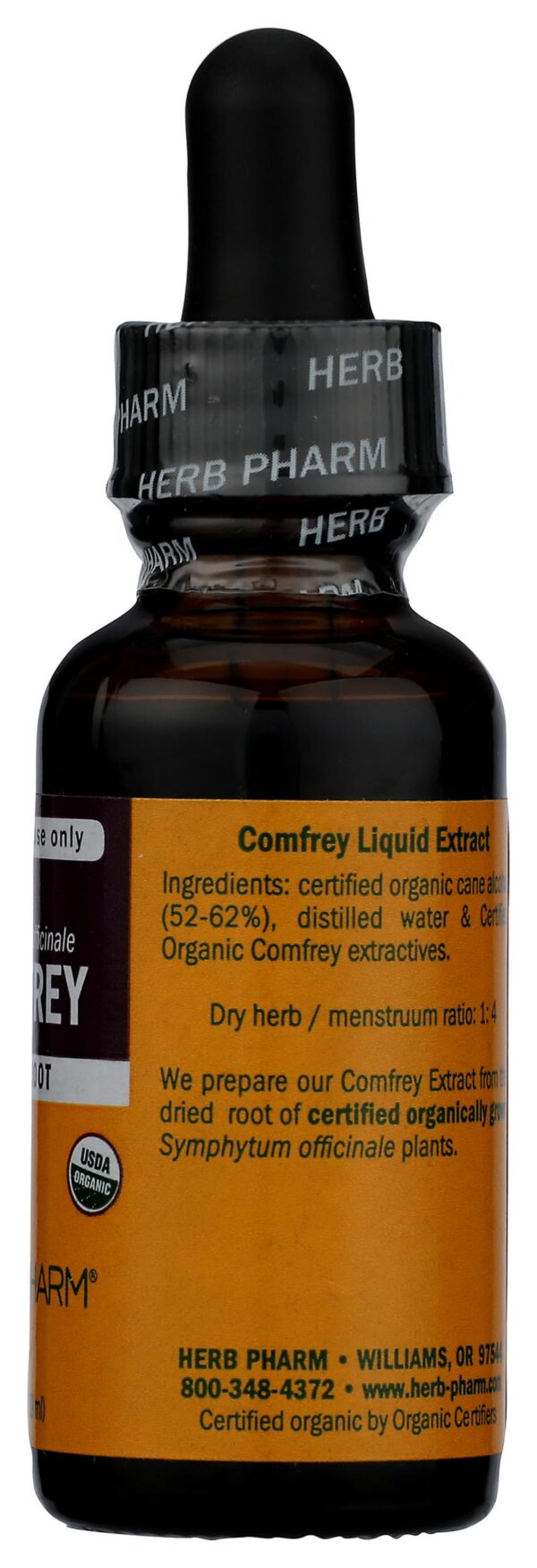 Consuelda orgánica extracto líquido herbáceo preparado en laboratorio