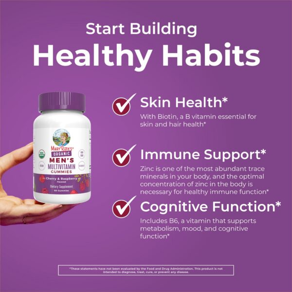 Contenedor MaryRuth Organics gomitas vitamina hombres 60 unidades