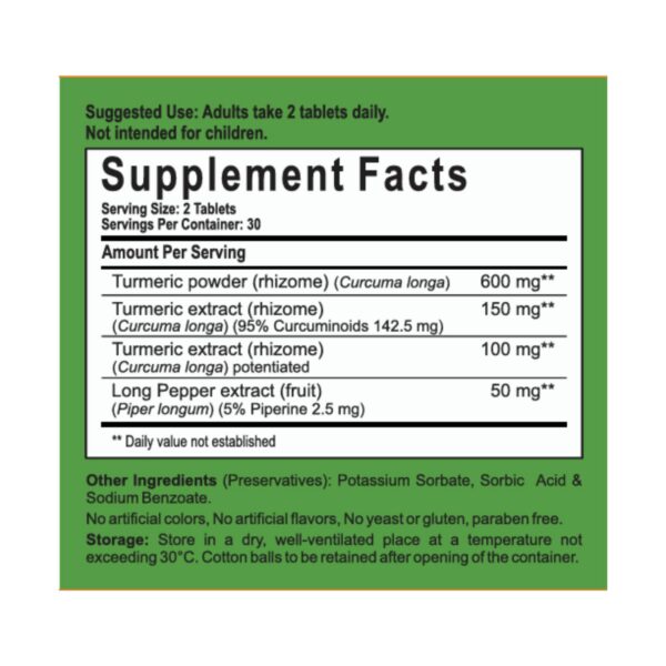 Contenedor Vedistry Haldi+ suplemento natural con cúrcuma