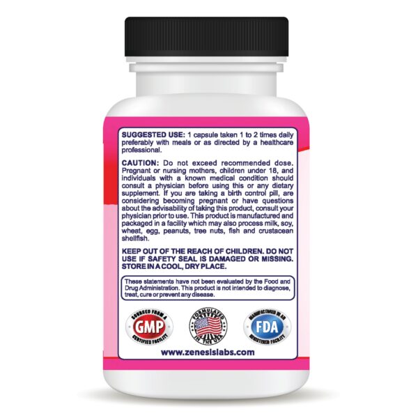 Contenido cápsulas Zenesis Labs Detox limpieza renal