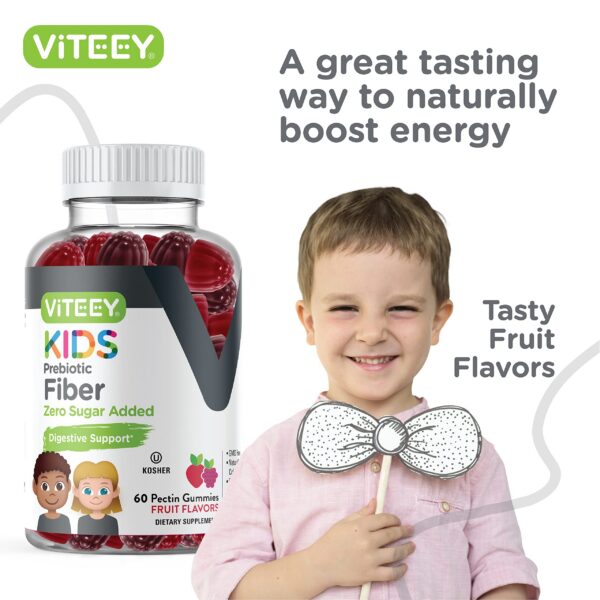 Contenido gomitas de fibra natural para niños saludable