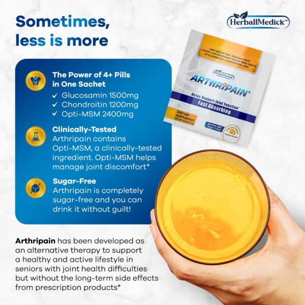 Muestra del contenido en polvo de Arthripain para movilidad articular