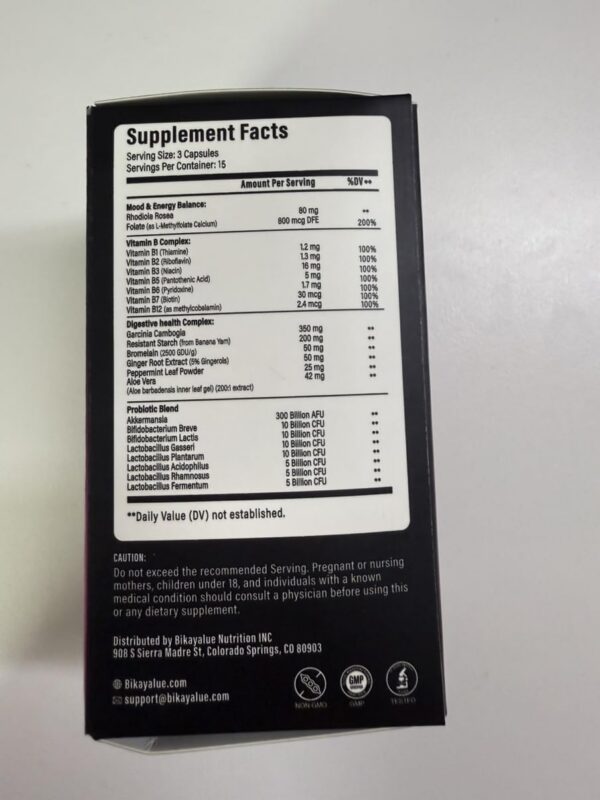 contenido vitaminas multivitaminas y probióticos cápsulas naturales