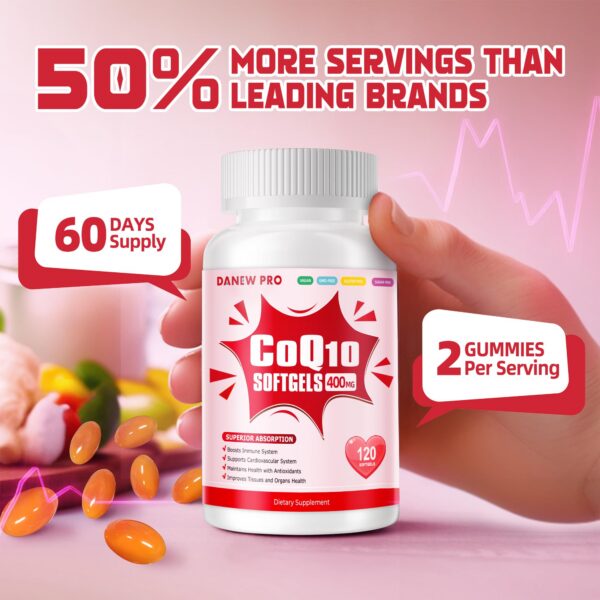 CoQ10-400 mg softgels frente y etiqueta