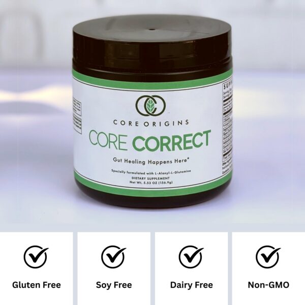 Core Correct salud intestinal polvo vista lateral