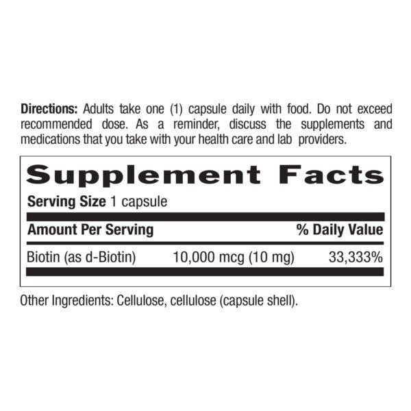 Country Life Biotina cápsulas 120 unidades metabolismo energético