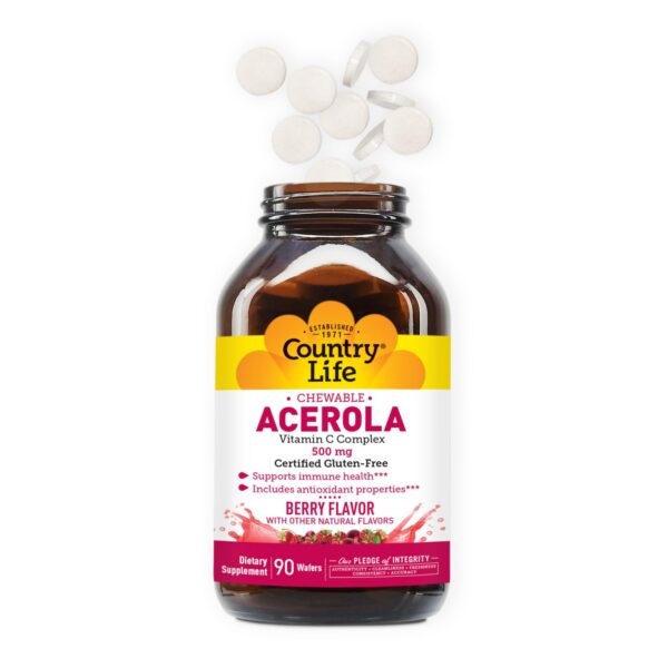 Detalle de suplemento Country Life Vitamina C acerola