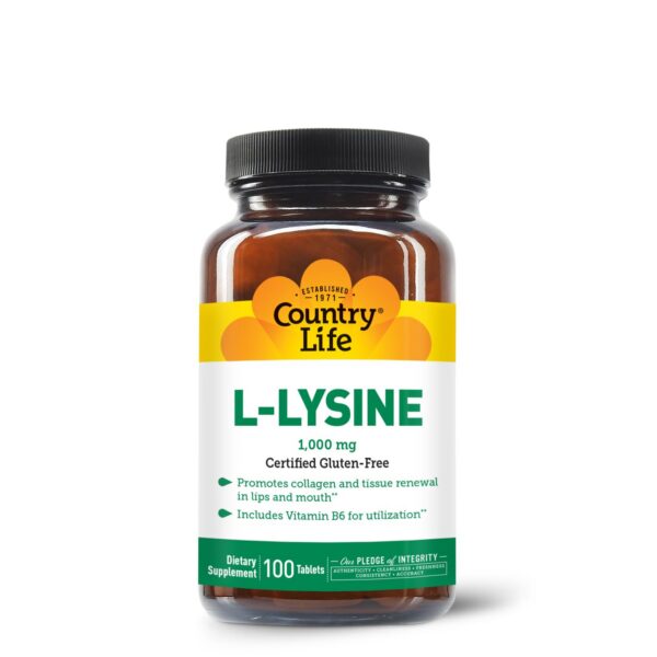 Etiqueta de ingredientes COUNTRY LIFE L-Lysine