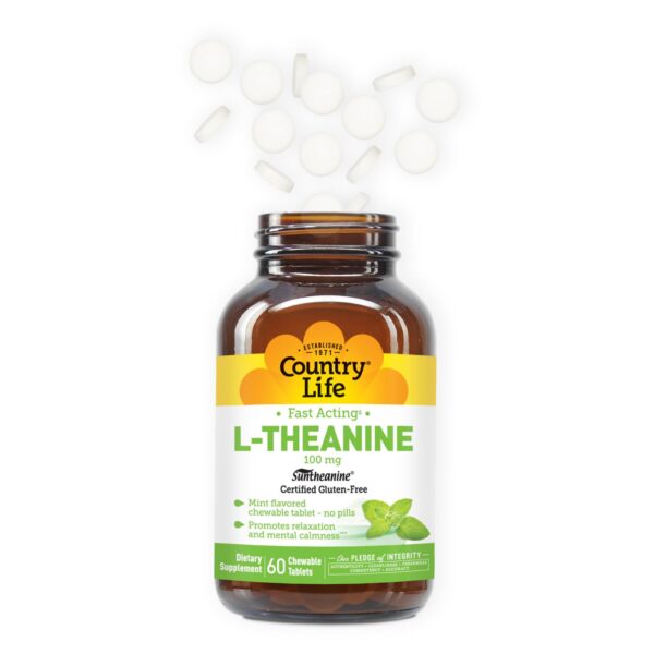 Country Life L-Teanina - Vista lateral del envase