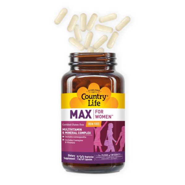 Version 1.0.0 Country Life Max para Mujeres multivitamínico sin hierro vegano
