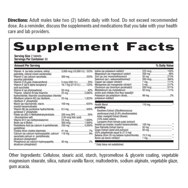 Version 1.0.0 Country Life Max for Men empaque de tabletas