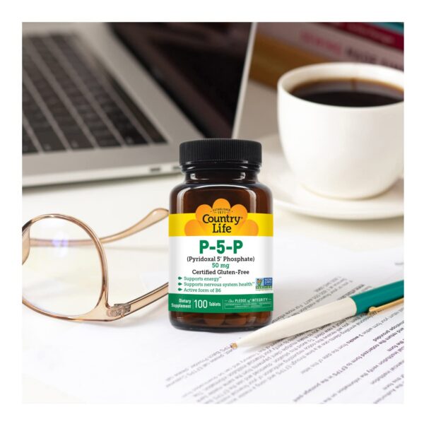 Suplemento Country Life Vitamina B6 P-5-P lado derecho