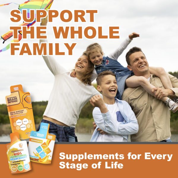 Presentación general del producto con sabor naranja