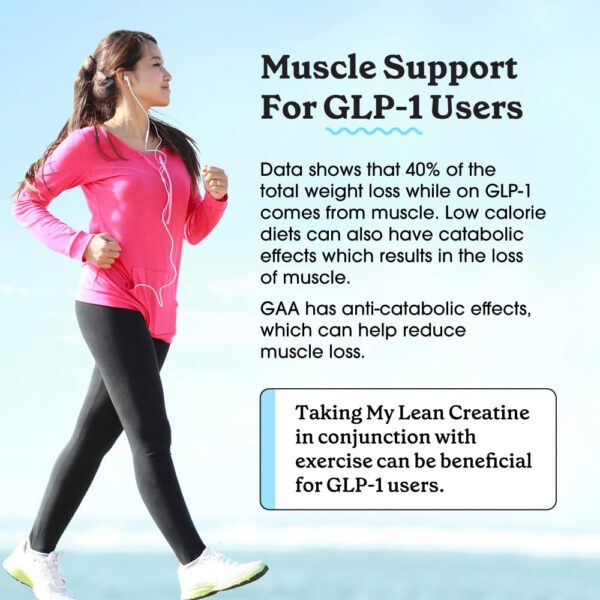 Frasco de creatina 30 porciones en estante