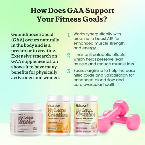 Frasco de creatina para mujeres vista lateral