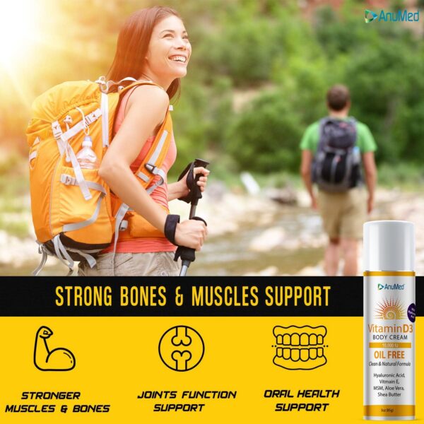 Crema hidratante AnuMed vitamina D3 10000 UI libre de aceite