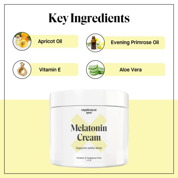 Crema sueño reversible arrugas reducción melatonina 4 oz