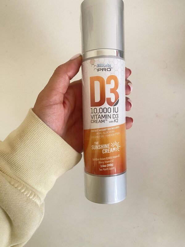 Crema de vitamina D3 con composición segura y efectiva para salud
