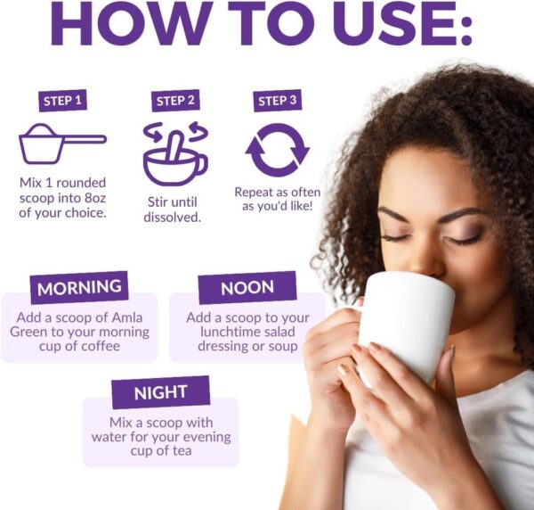 Suplemento antioxidante Amla Green polvo orgánico vegano