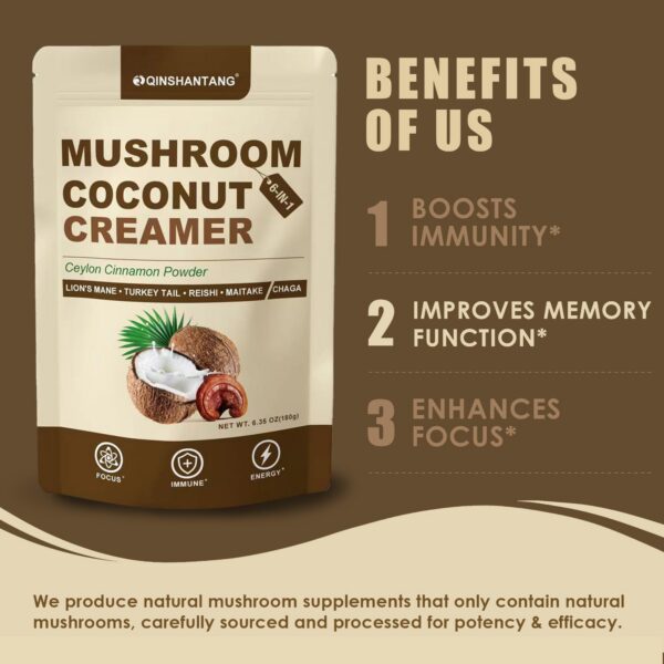 Version 1.0.0 Cucharada de crema de coco con hongos para bebidas saludables