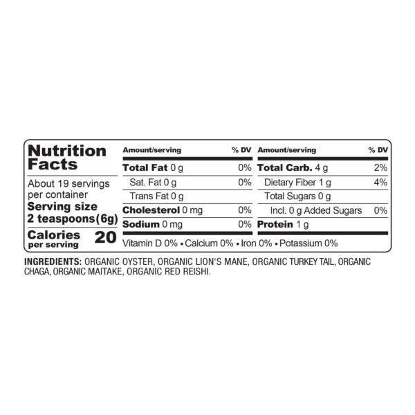 Cucharadita con polvo mezcla memoria hongos orgánicos