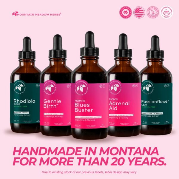 Cuidado maternal con Mommy Blues Buster extracto herbal